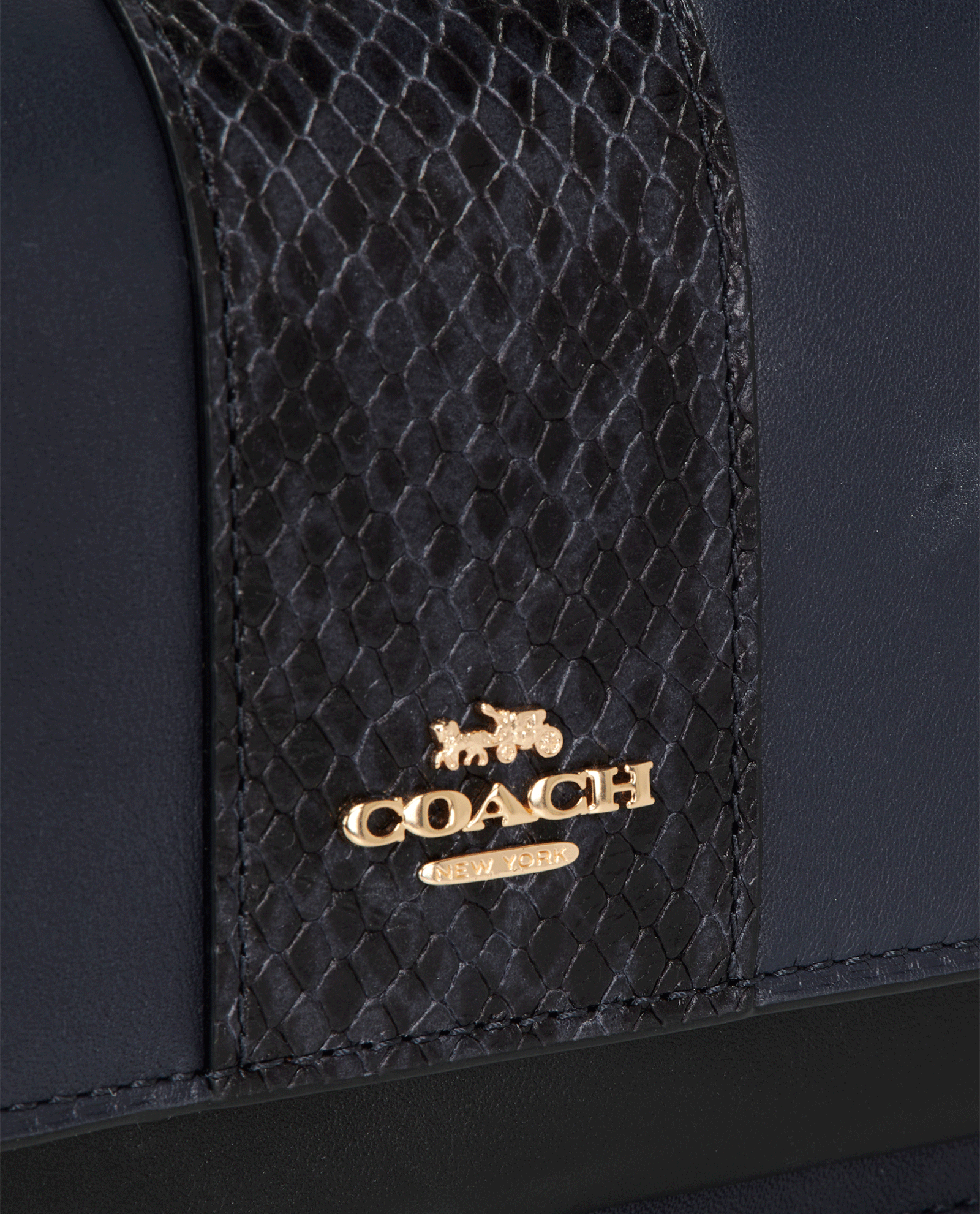 Snake Embossed 2 Way Bag, &pound;110, Handbags, Black/Navy, Leather, Other view